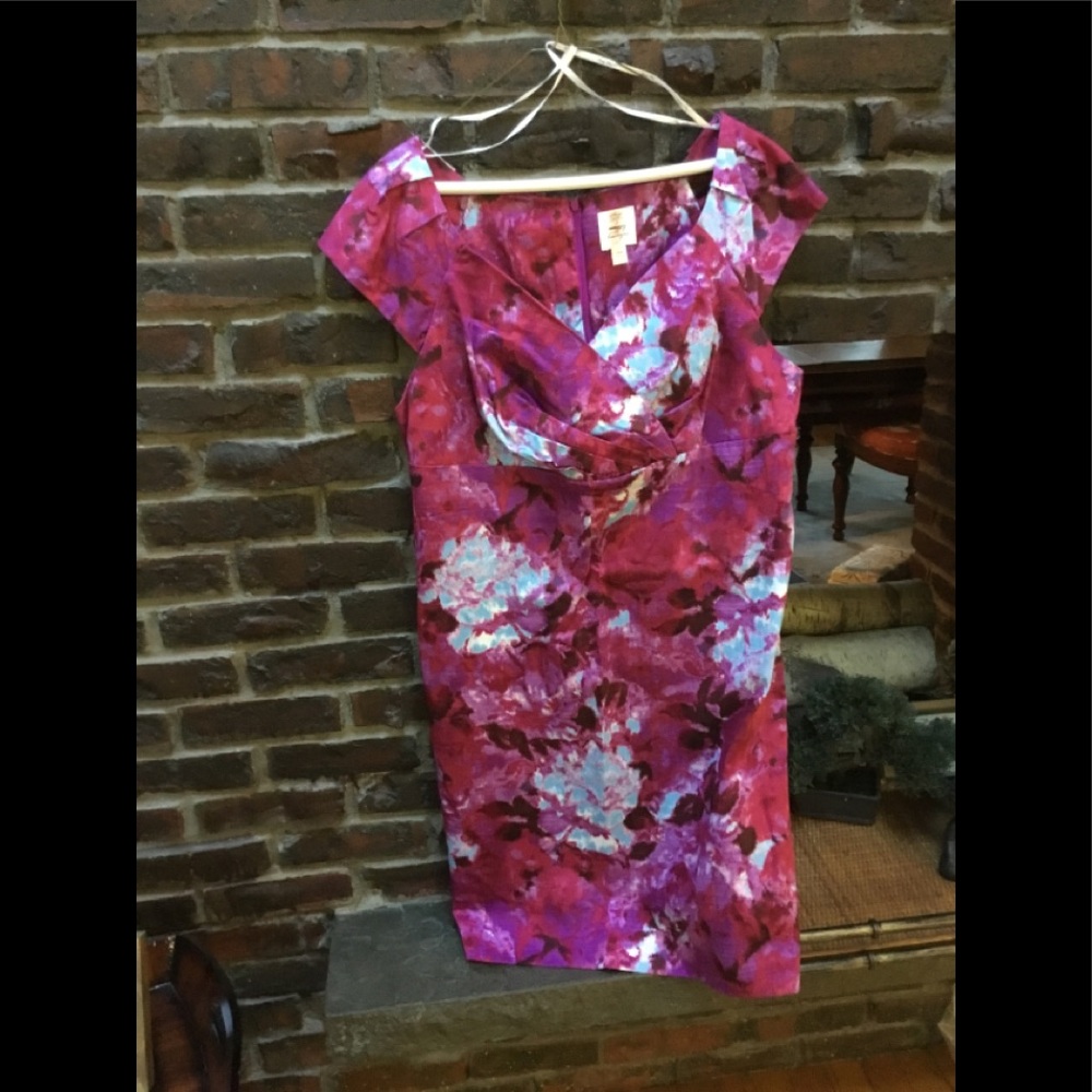 SUZI CHIN SZ 16w  multi pink red blue